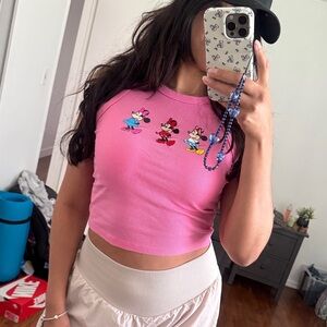 Target Pink Tank Top with Cartoon Design